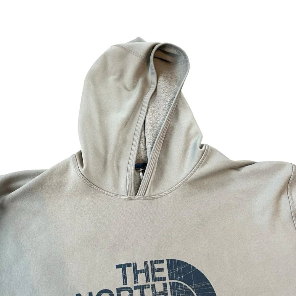 The North Face Men Sweater XXL‎ Gray Hoodie Pullover Sweatshirt Logo Pocket READ